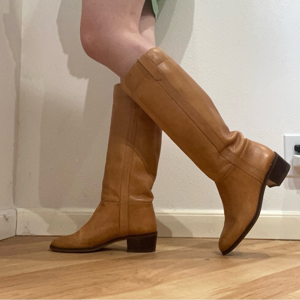 Vintage Tan Campus Boots (8) - Picture 2 of 11